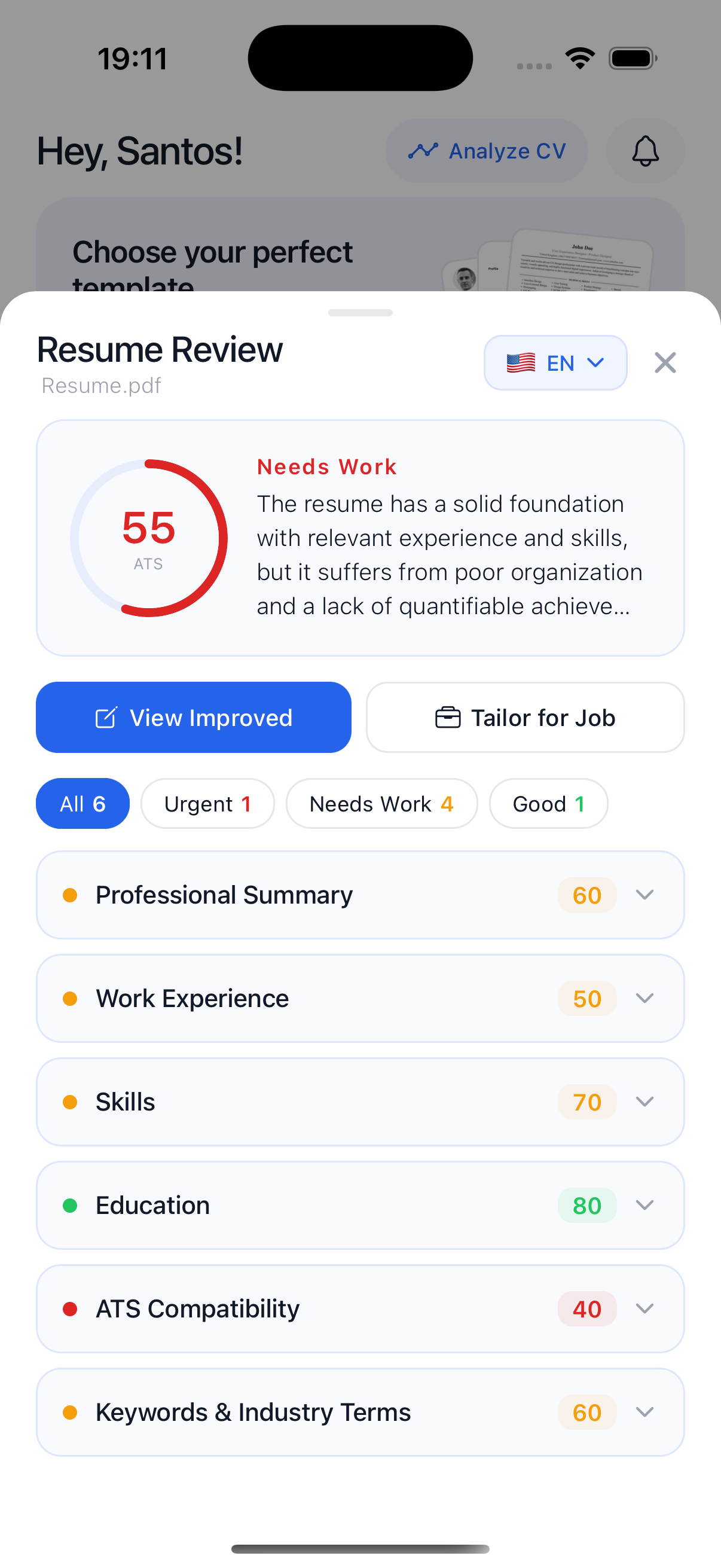 Aplycat mobile resume review